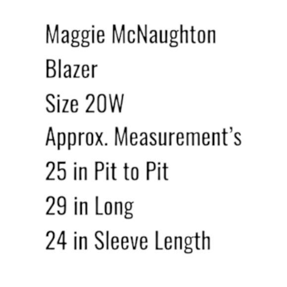 Maggie McNaughton Blazer Women’s Plus Size 20W Ladies Blue - Picture 3 of 5